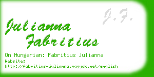 julianna fabritius business card